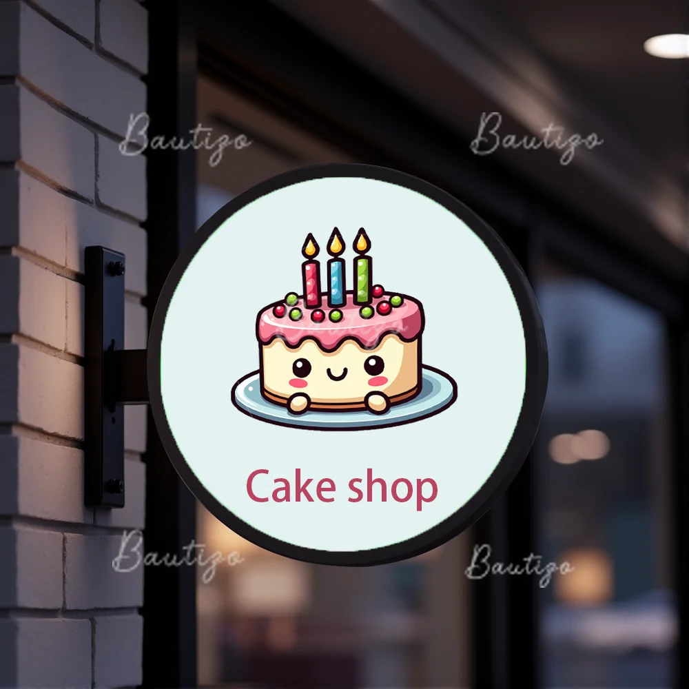 Custom Acrylic LED Cake Shop Light Box for Business Waterproof Double Sided Outdoor Storefront Signage Wall Mounted