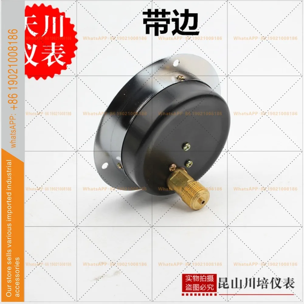 Instrument Shaft Vacuum Pressure Gauge YZ-100ZT Negative Pressure Gauge - 0.1-0 MPA Panel Mount