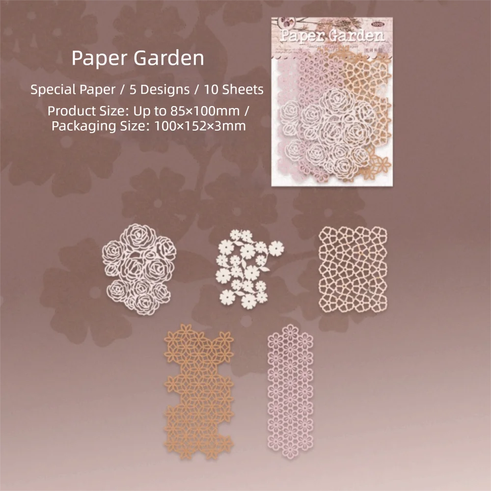 Hollow Out Scrapbook Decoration Retro Style Decorative Paper Lace Paper Cute Design Lovely Pattern Photo Album Collage