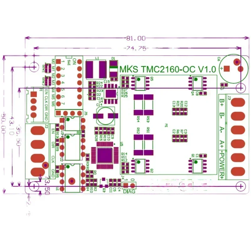 3D Printer Part MKS TMC2160-OC High Current Silent Step Motor Driver Board