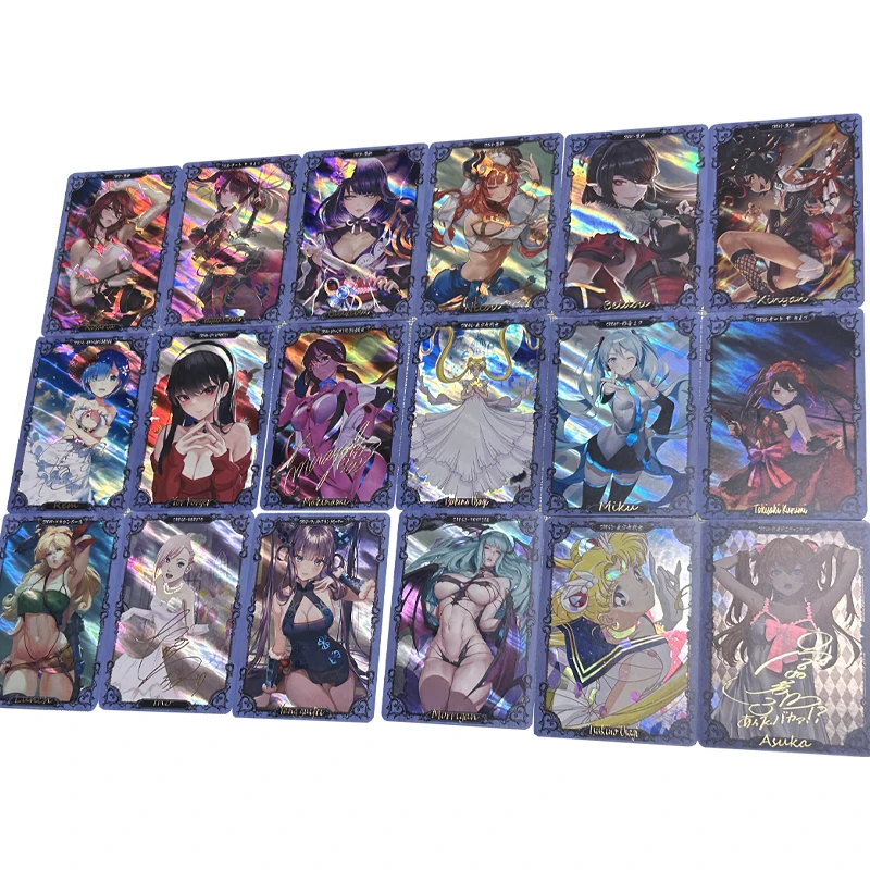 

Diy Self Made 18Pcs/set Goddess Story Cr Third Edition Rem Tsukino Usagi Nightmare Kawaii Collection Card Twill Flash Card Gift