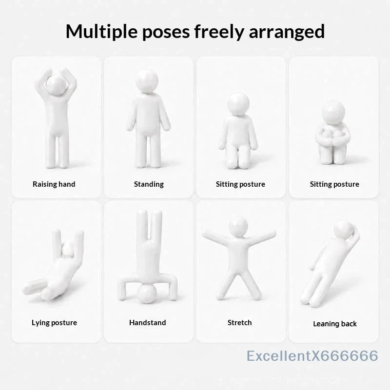 3D Printed Movable Pose Mecha Chameleon Robot Model 8Pcs Set Sci-Fi Collectible for Children Adult Gift Decor view 4