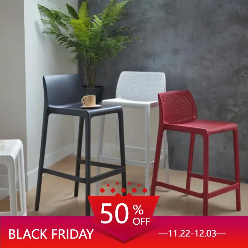 Plastic Chairs Nordic Furniture Counter Chair Gamer Comfortable Bar Stools Kitchen Backrest Beauty Modern Designer Cadeira