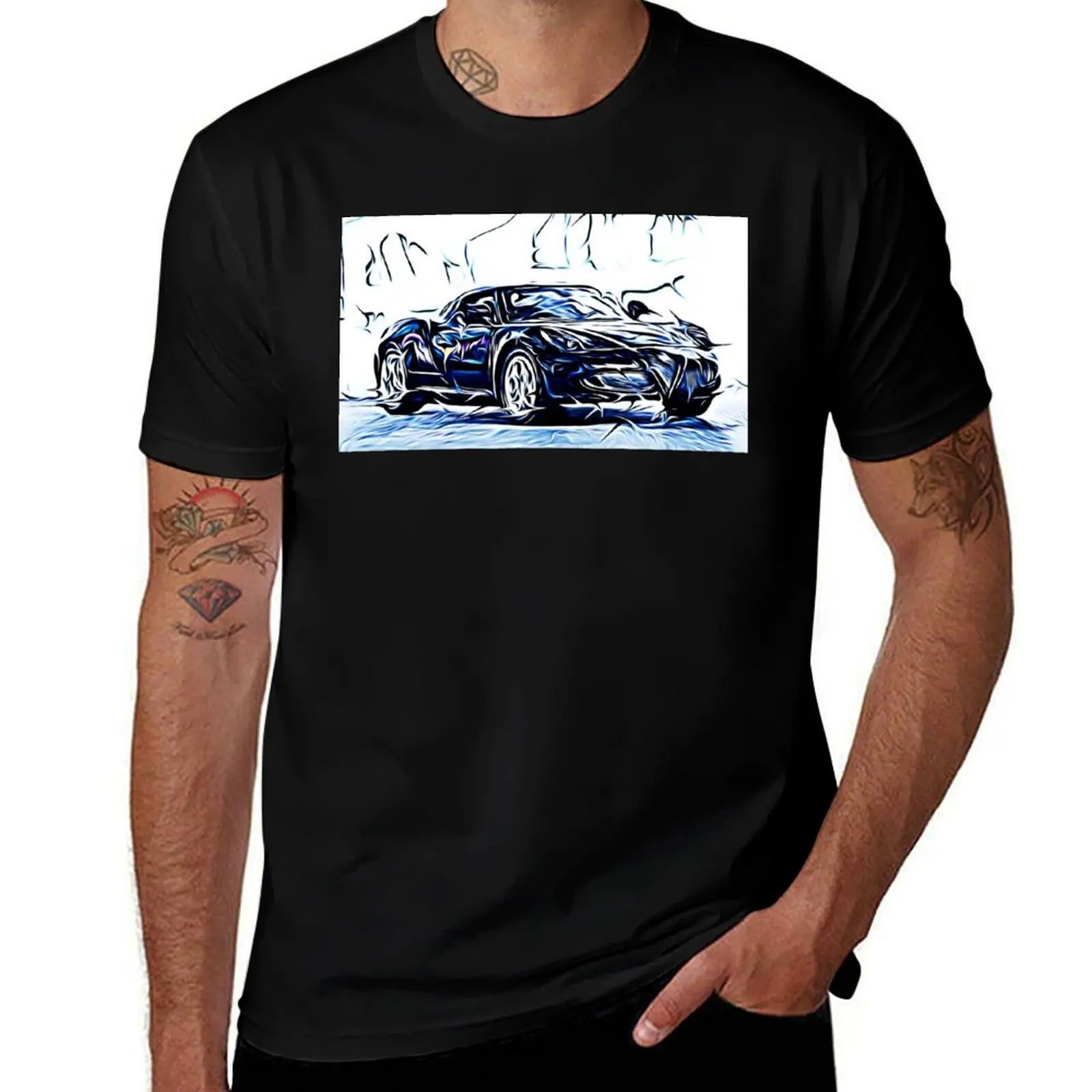 CUORE SPORTIVO T-Shirt Novelty Print Casual Tee Shirt T-Shirt
