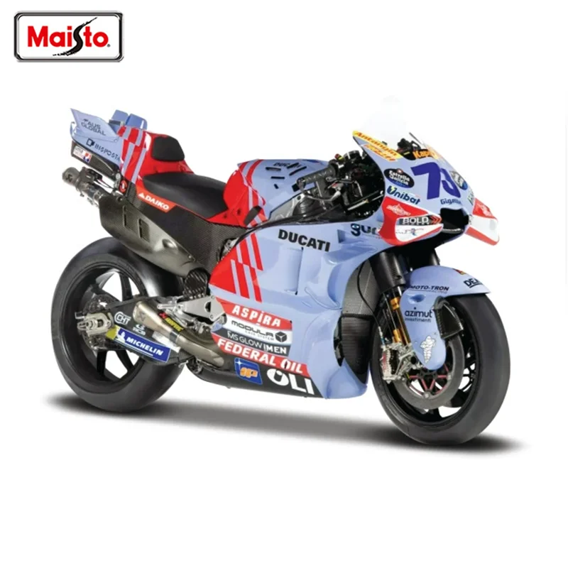 الأسهم الجديدة Maisto 1:18 Gresini Racing 2024 دراجة نارية دراجة نارية سبيكة مايكرو يموت الصب قطعة واحدة نموذج مخصص لعب الأطفال هدية