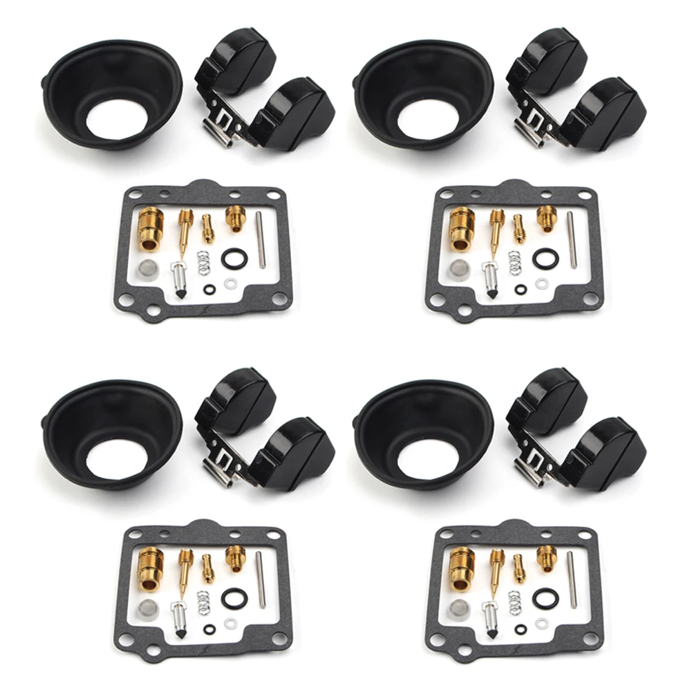 4Sets For Yamaha XS1100L XS1100S XS1100 1980-1981 Motorbikce Carburetor Repair Kit Carb Float Diaphragms Replacement