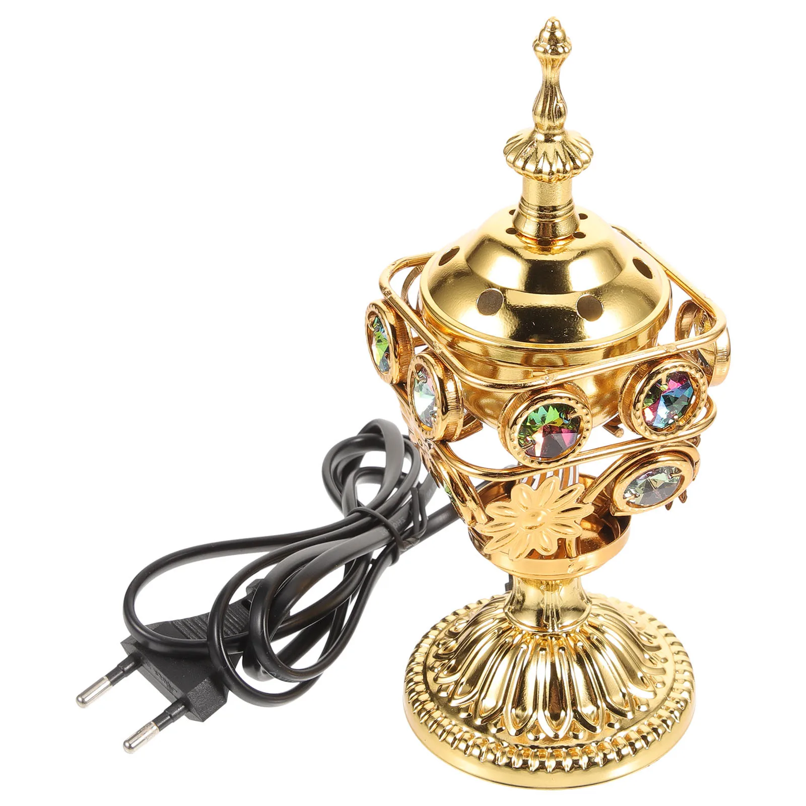 

Electric Incense Burner Plug-In Aroma Therapy Censer Vintage Holder For Home Decor Desktop Incense Pot Reusable Burner Set