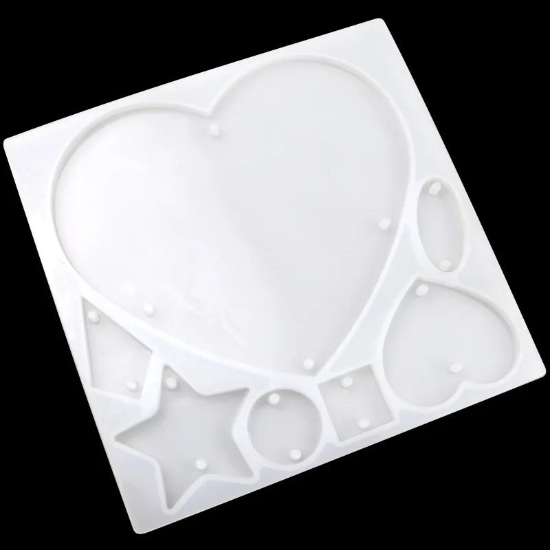 Love Square Round Cake Mold DIY Crystal Glue Mold Mirror Pendant Ornament Tools