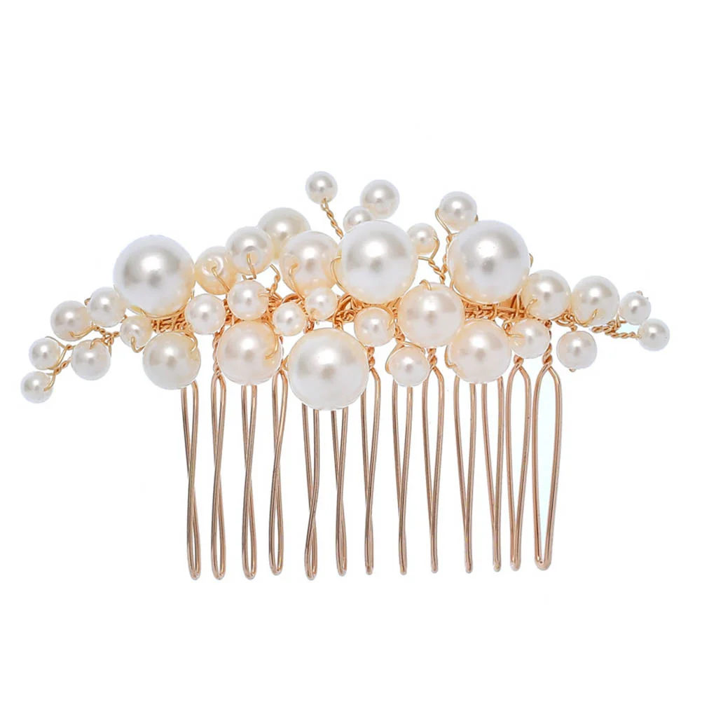 5 Pcs Rhinestone Bobby Pins Bridal Headdress Hair Comb Bride Hairpin Manual for