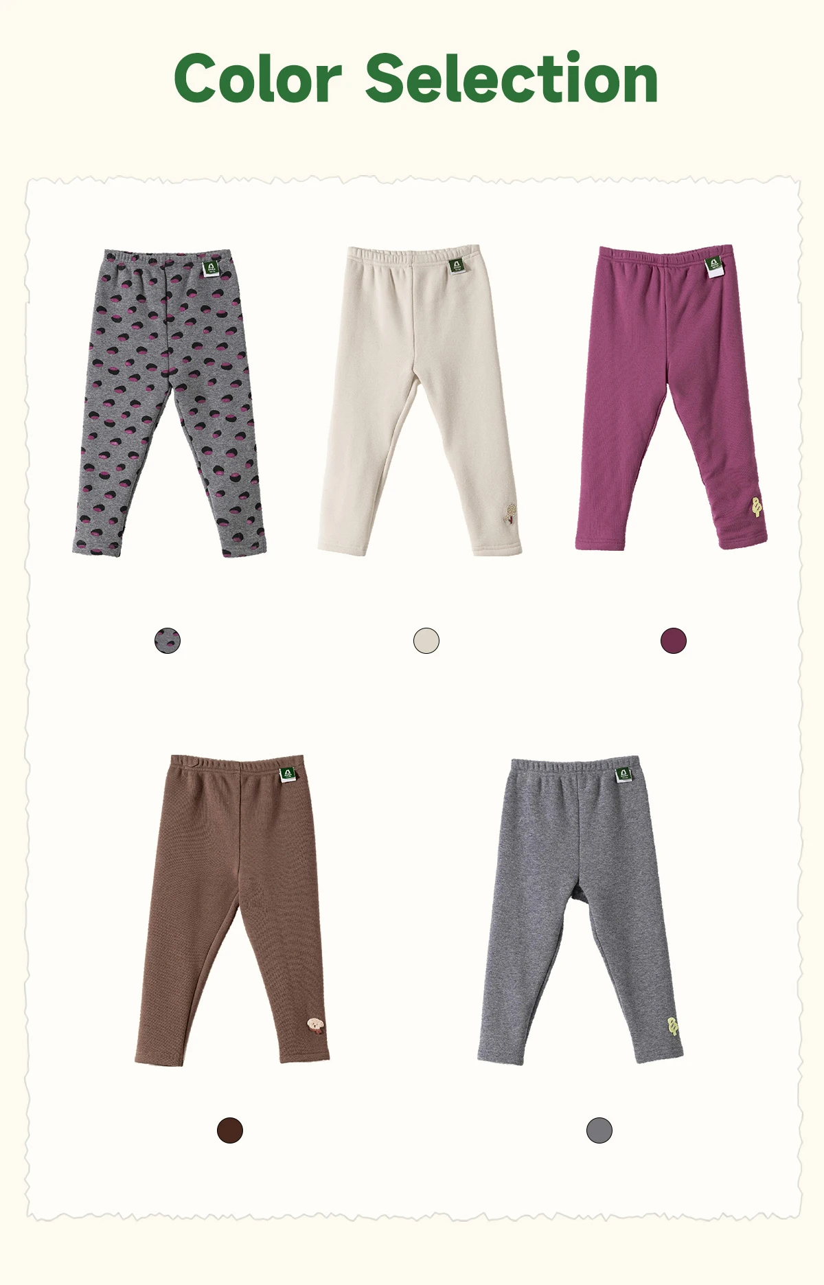 Amila 2026 Kinder-Winterhose mit dickem Samtbesatz, in mehreren Farben erhältlich, schmale Passform, mit Stickerei verziert. – Detail 5