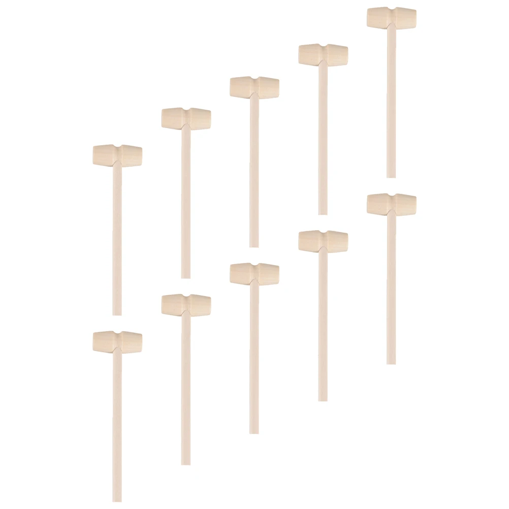 20 قطعة المطارق الخشبية عديم الرائحة كسر مقاومة مقبض مريح الأطفال اللعب مطرقة خشبية اللعب مطرقة المطرقة اللعب #2