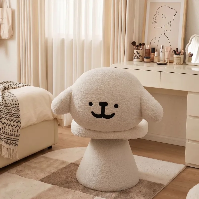 Dressing Chair, Makeup Stool, New Cartoon Cute Little Dog Dressing Stool, Bedroom Girl Dressing Table Special Chair