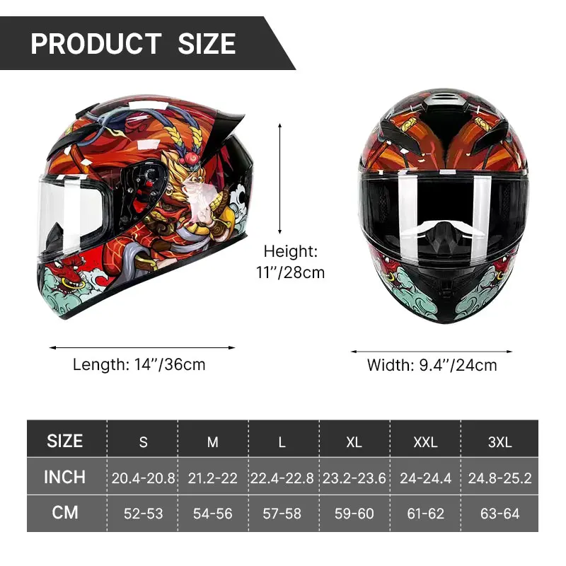 2024 Most Comfortable Motorcycle Full Face Helmet Flip Up Moto Racing Motocross Casco Para Motocicleta Certificado