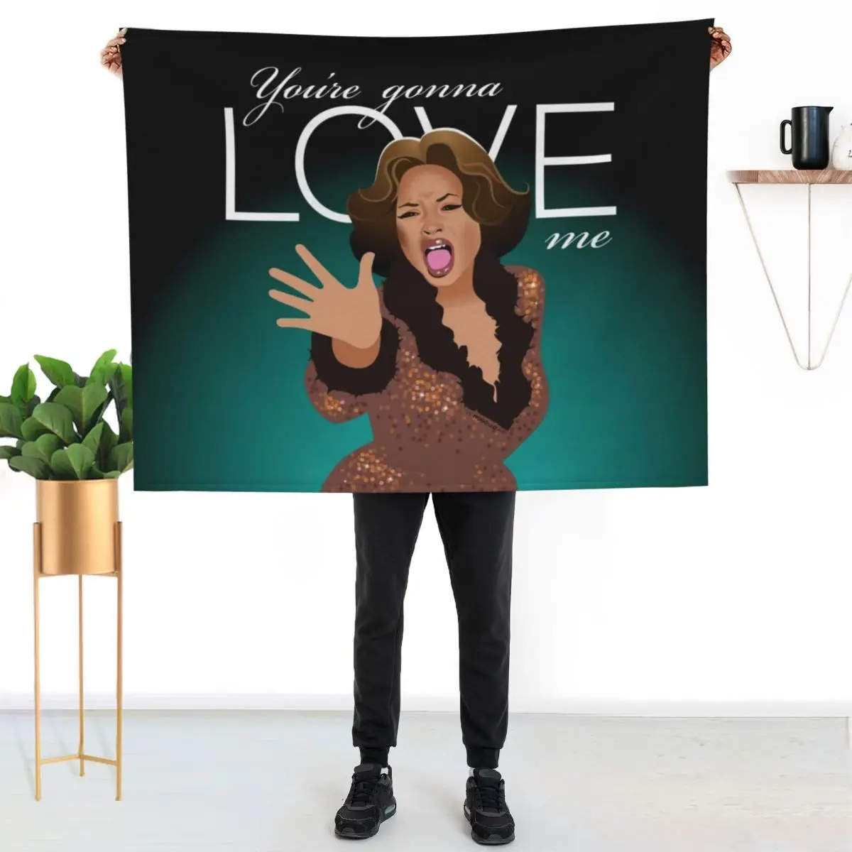 

Love me! Throw Blanket Cozy Microfiber Throw Blanket for Home Bedroom