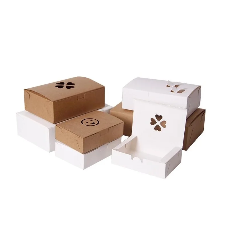 Kraft Paper Fried Chicken Packaging Box with Oil-proof Coating Eco-friendly Takeaway Suitable for Fast Food Restaurant