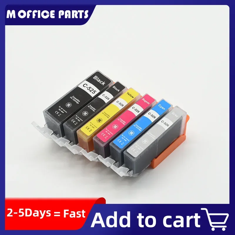 PGI-525 CLI-526 para canon pgi 525 cli 526 cartucho de tinta para canon pixma ip4850 mg5150 mg5250 mg6150 mg8150 mg5350 mg6250 mg