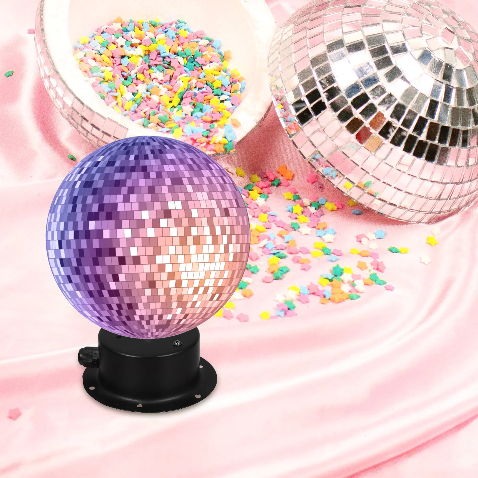 

Small Mirror Ball Motor Electric for Stage Lighting Silent Operation Disco Ball Motorized System Party Prop Eu Plug