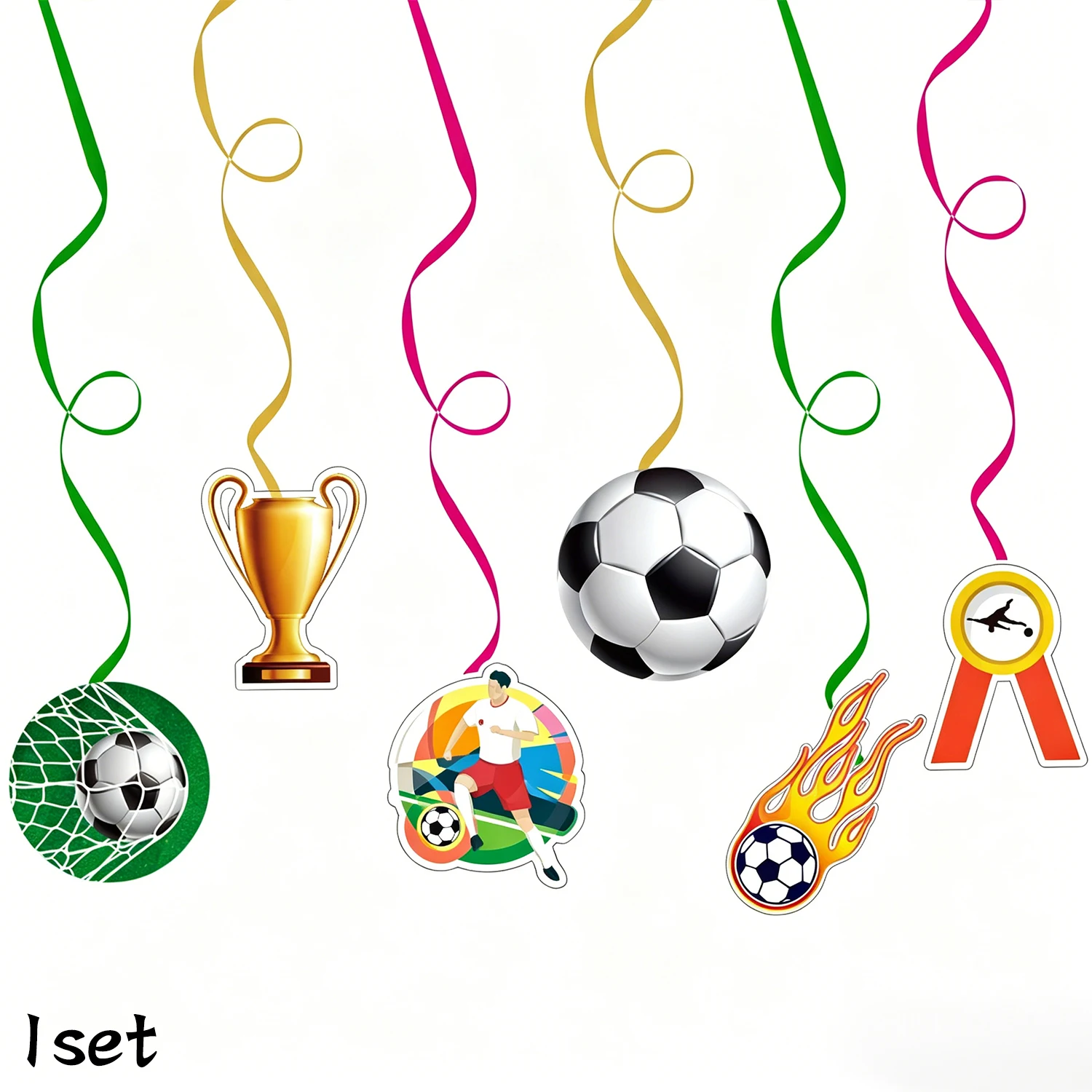 2sets/1set Voetbal Happy Birthday Banner Set Voetbal Thema Verjaardagsfeestje Decoraties Zwart Wit Voetbal Swirl Hangende Deco