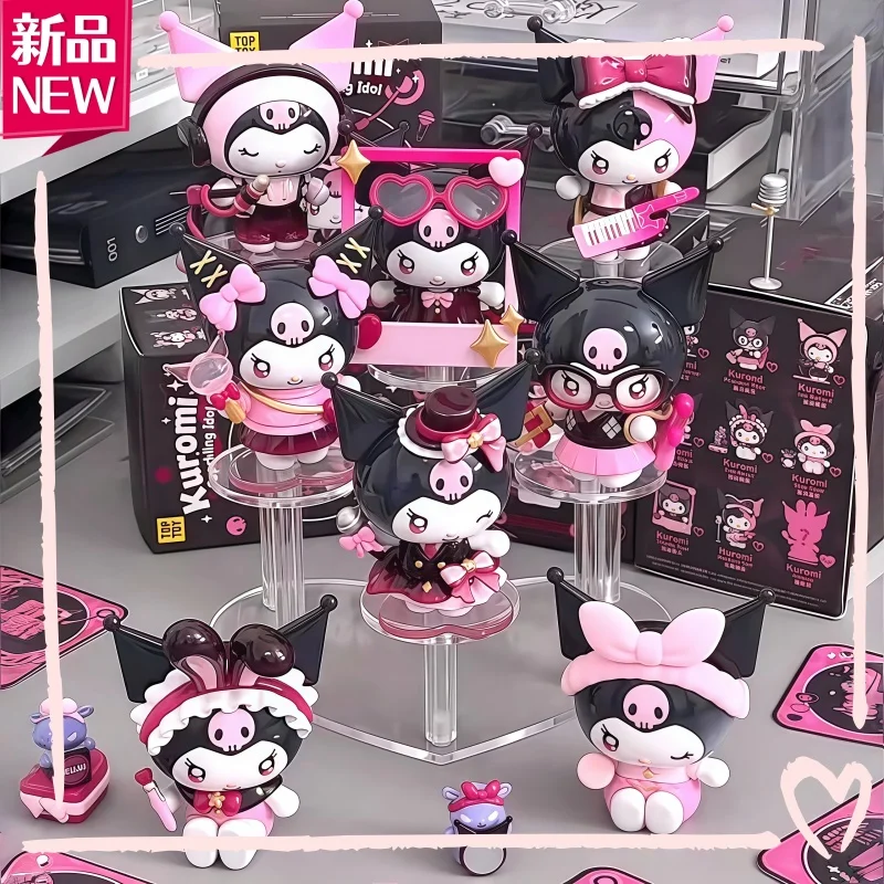 

New Original Toptoy Sanrio Kuromi Sparkling Idol Series Trendy Blind Box Figure Toy Cute Desktop Ornament Collection Gift