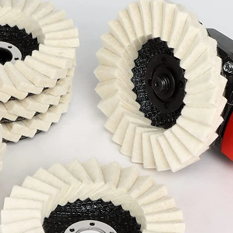 PORK-4-1/2 Cal sztuczna wełniana tarcza polerska do szlifierki kątowej do polerowania metalu szklana wełna polerowanie podkładka tarcza polerska