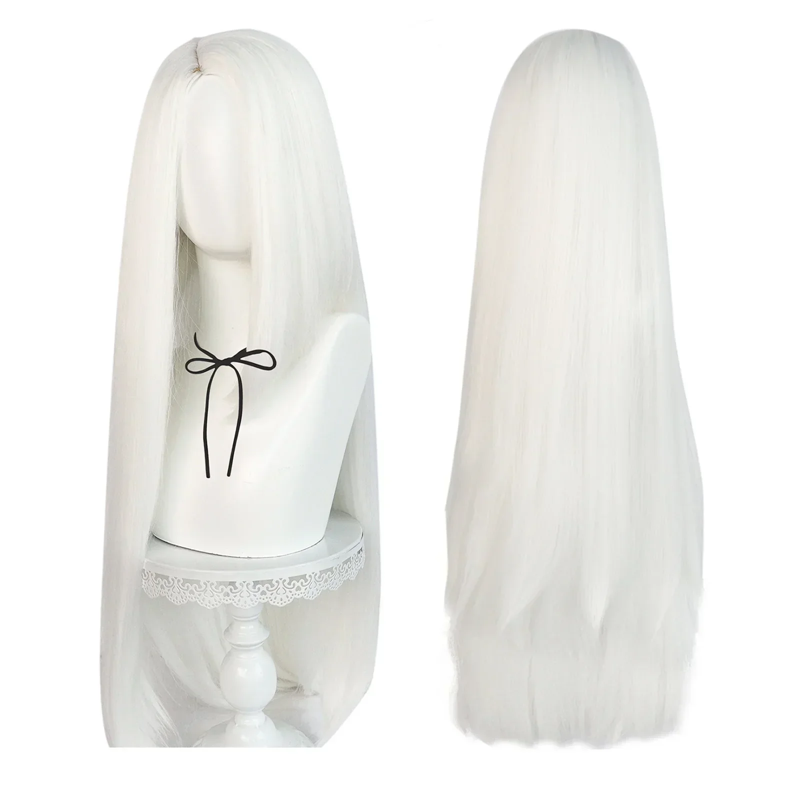 

Anime Vaggie Cosplay Costume Wig Adult Women White Long Hair Heat Resistant Synthetic Wigs Accessories Halloween Carnival Props
