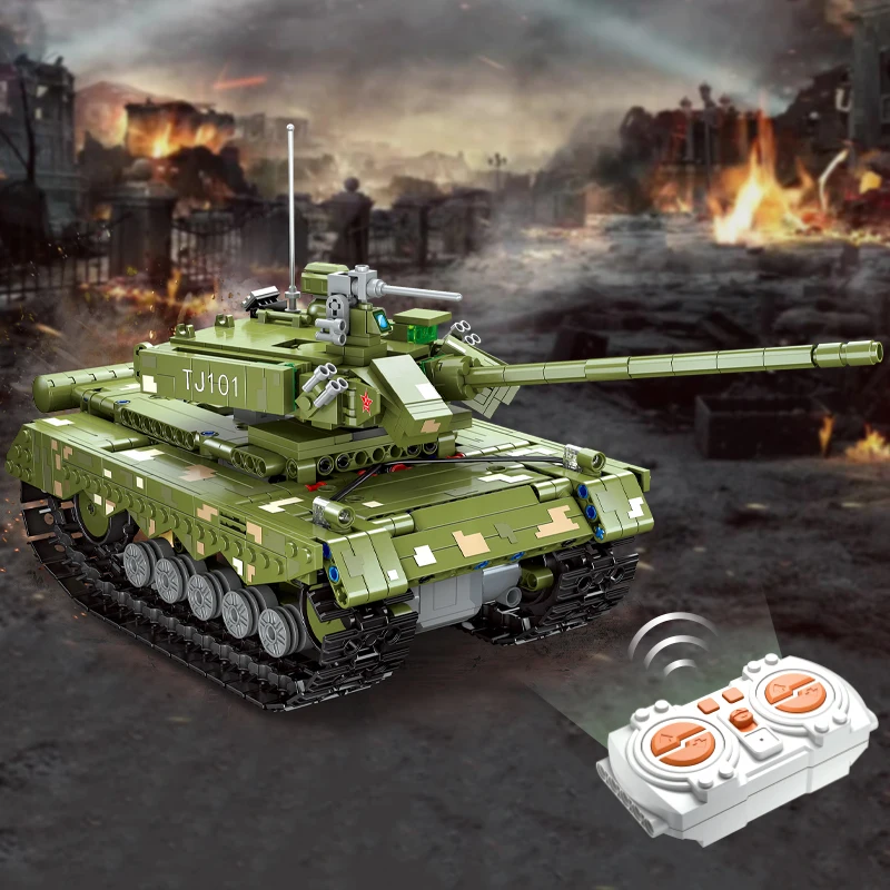 

780Pcs WW2 Remote Control Tank Building Blocks Military Panzer MOC Bricks Model Armored Cars Children Toys Adult Boys Kids Gifts