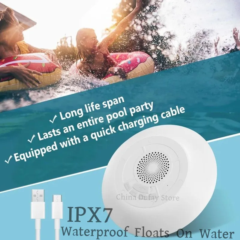 IPX7 Waterproof Float Pool with Colorful LED Light Car mounted speaker Outdoor Caixa De Som Portable Wireless Bluetooth Speaker