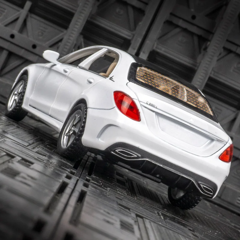 1:32 Mercedes Benz C260L Legierung Diecast Modell Spielzeug Autos Sound Licht Zurückziehen Metall auto für Jungen Geschenke