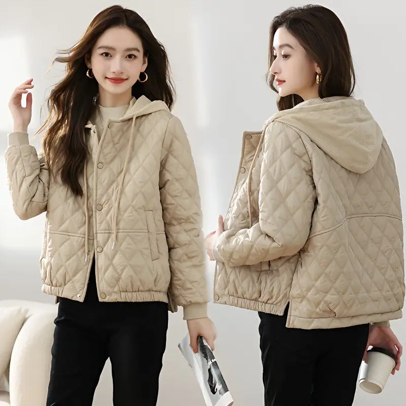 

Fall Winter New Sle Women's ort Loose Faionable Warm Cotton Jaet Lightweight Small Cotton Coat Korean Sle Long Sve
