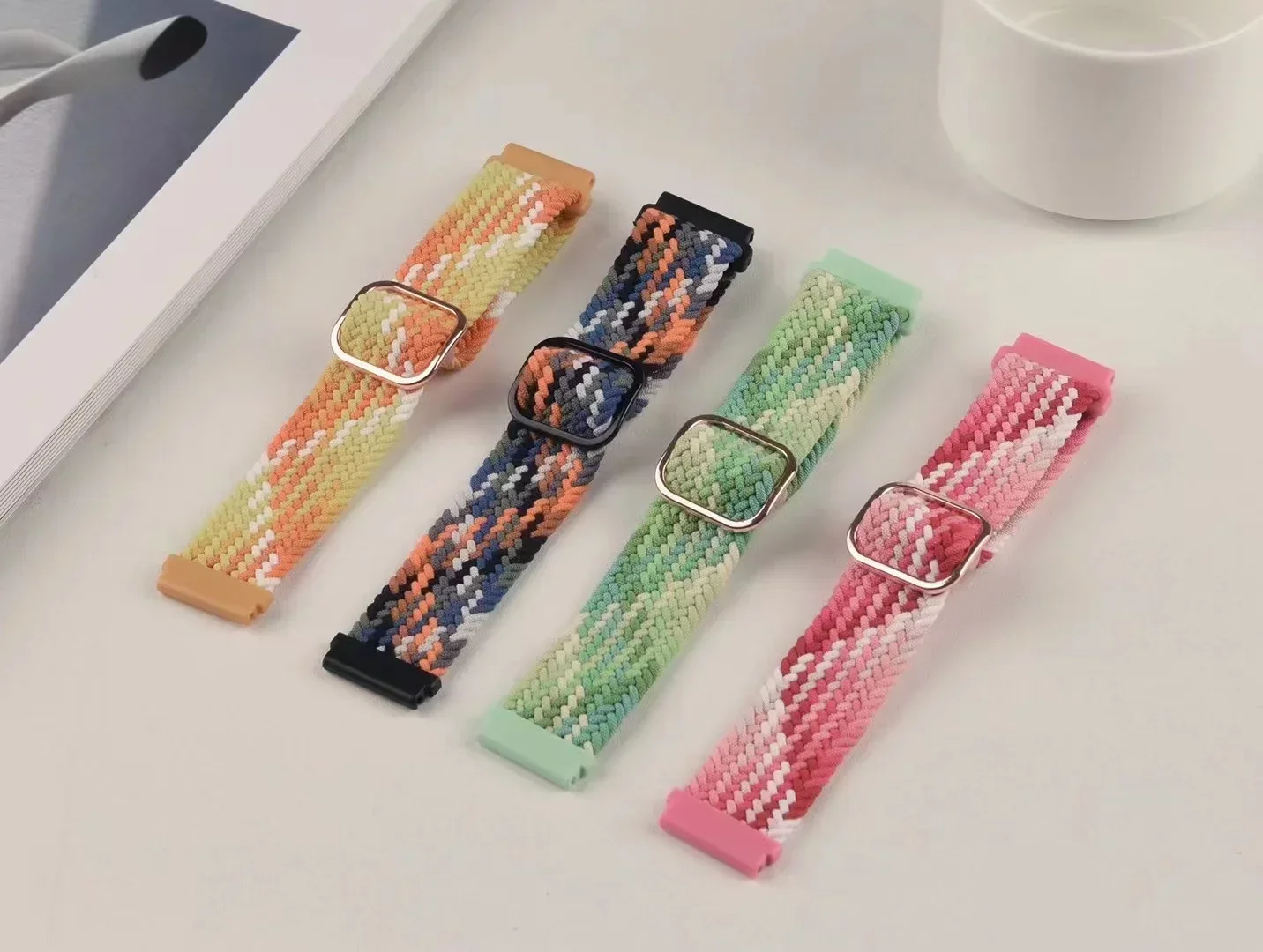 Нейлоновый плетеный ремешок 20/22 мм для Garmin Forerunner 265 55 965 165, спортивный браслет Garmin Venu 3/2 Vivoactive 5, ремень-браслет