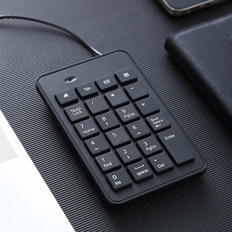 APAYADO Numeric Keypad Wired 23key Mini Numeric Pad T023 Black for finance,accounting workers