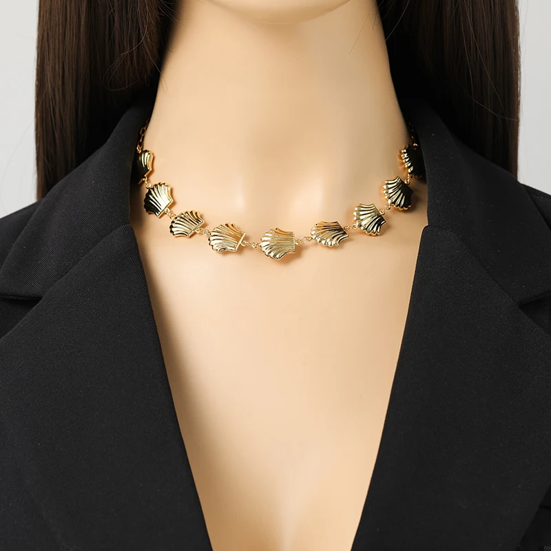 EILIECK 316L Edelstahl Muschel Seestern Perlen Schmuckset für Damen Mode Neue Wasserdichte Halskette Armband Ohrringe Geschenk – Detail 17