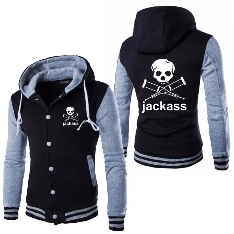 New Jackass Forever Logo Printed Custom Made Cotton Quick Dry Warm Men Hoodie Jacket Pocket Casual Hooded Man Streetwear Wild