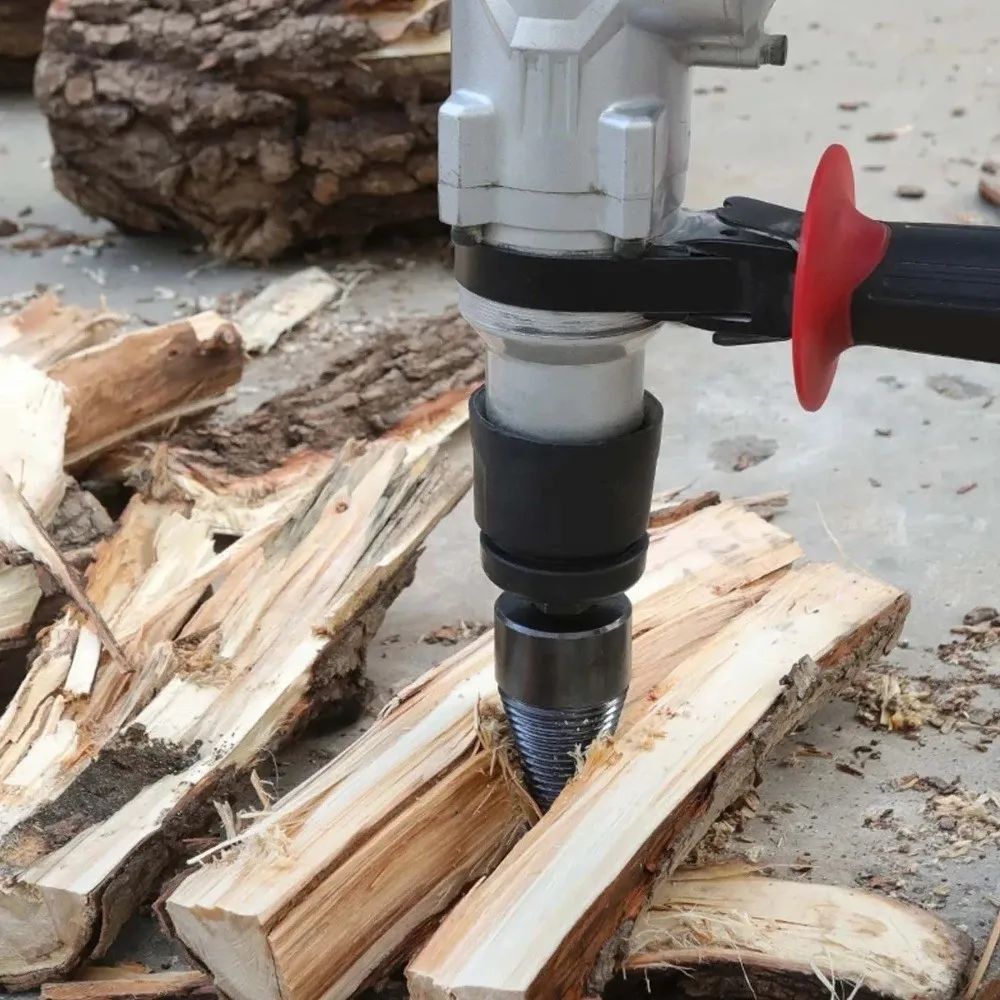 New Wood Splitting Firewood Splitting Bit Electric Drill Wear Resistant Screw Cone Bit Woodworking Tool Step Drill Bit