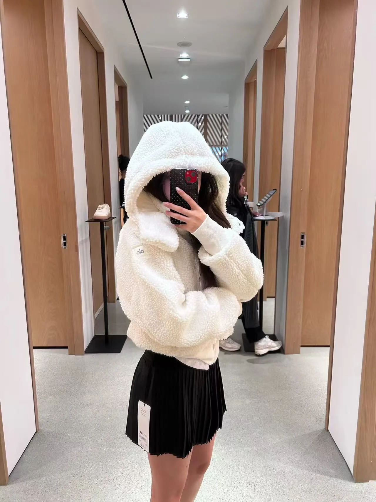 따뜻한 탈부착 가능한 후드 코트 여성 캐주얼 슬레 인조 양털 패딩 자켓 북미 가을 겨울 신상 슬레