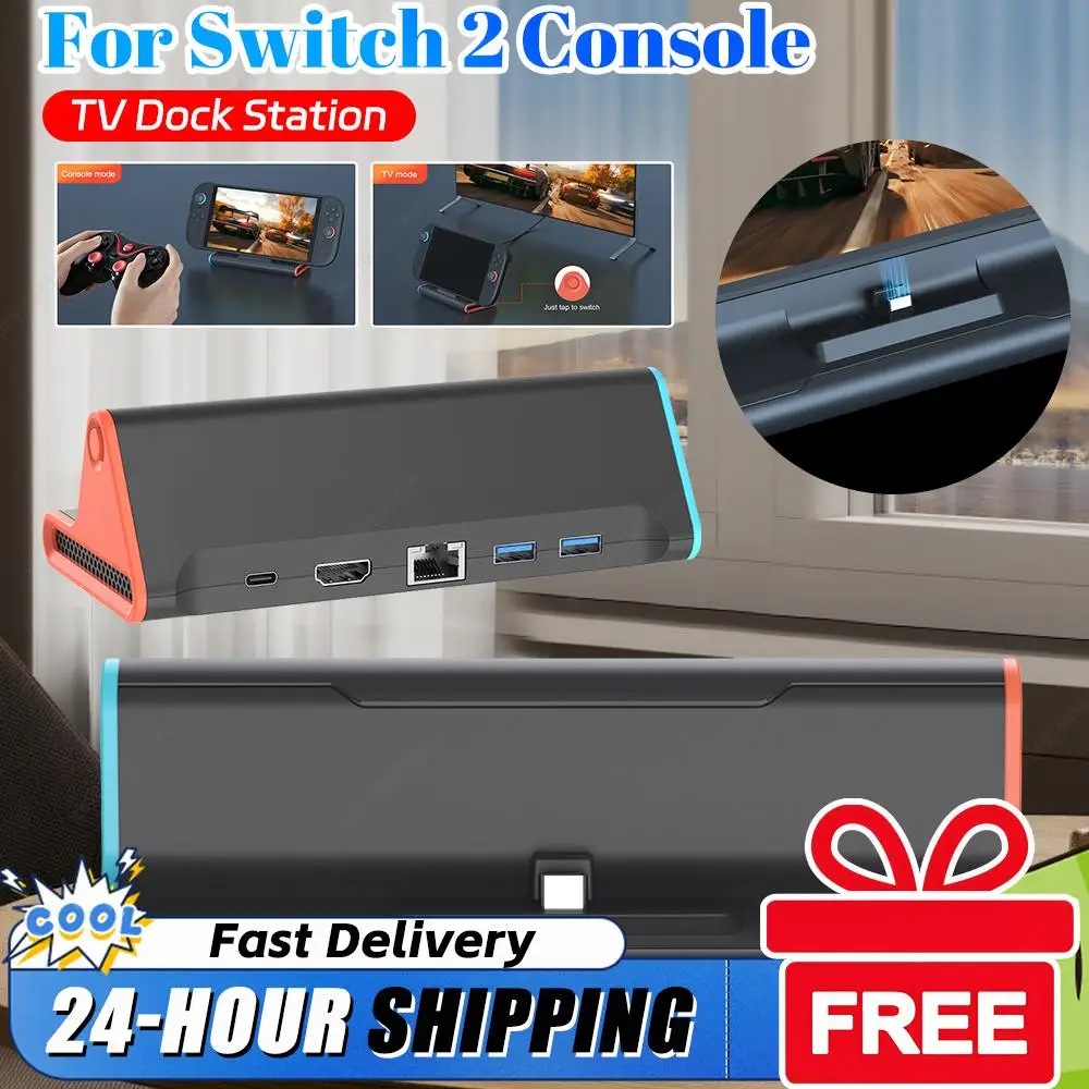 

Док-станция для консоли Switch 2 с быстрой зарядкой, поддержкой 4K HDMI, портами Type-C и USB