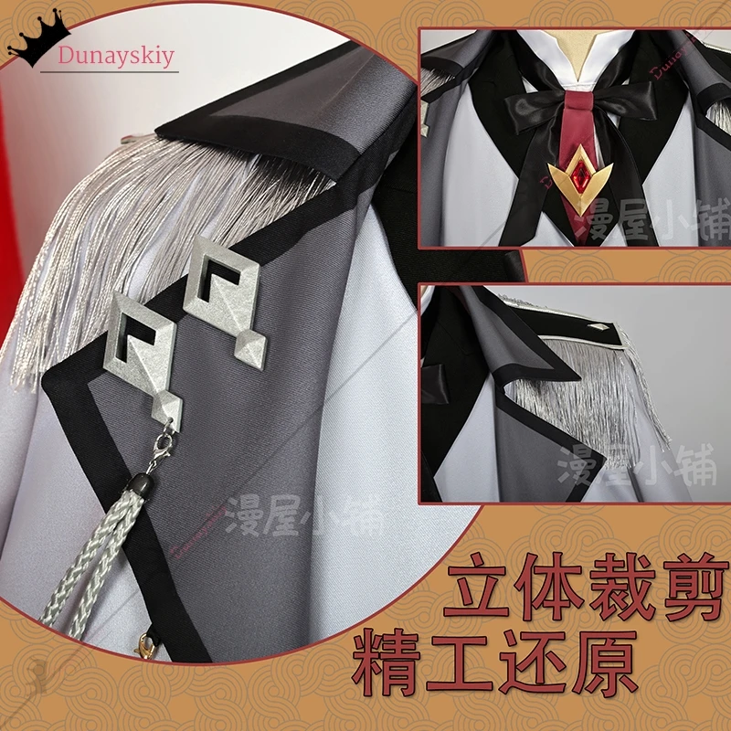 عيد رائع Tartaglia تأثيري أنيمي لعبة GENSHIN تأثير زي خمر شهم الرجال البدلة وتتسابق شعر مستعار أحذية الدعامة الدعاوى