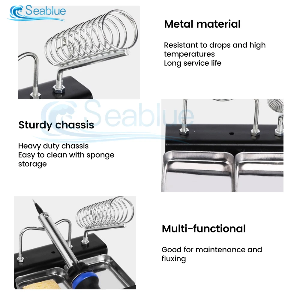 Soldering Iron Stand Holder Soldering Stand with Welding Cleaning Sponge High Temperature Resistance Welding Accessories Tools