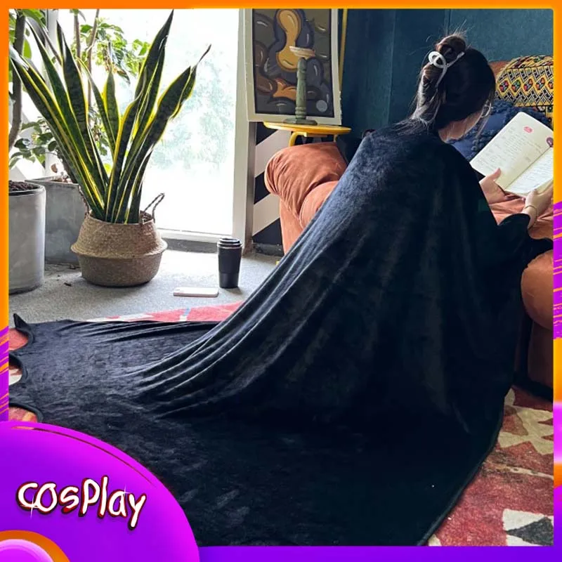 

Натуральное одеяло с плащом Бэтмена, черная домашняя подушка, одеяло для сна, складное офисное мягкое теплое одеяло для взрослых, подарок на день рождения, Рождество