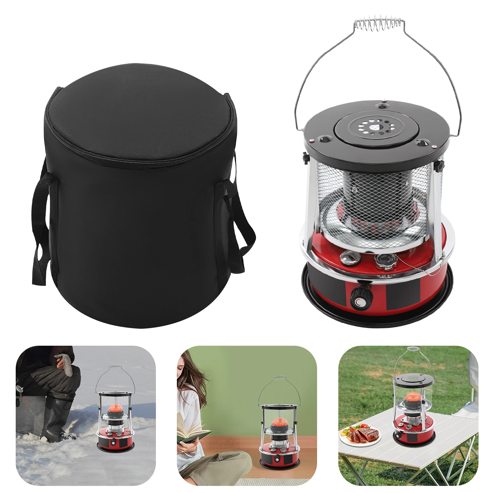 

8000BTU Kerosene Heaters Adjustable Height Kerosene Stove Heater Portable Kerosene Space Heater with Wick & Gloves
