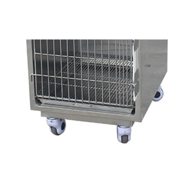 High Quality 304 Stainless Steel Dog Crate Cage with Divider Oxygen for Large Dog Use