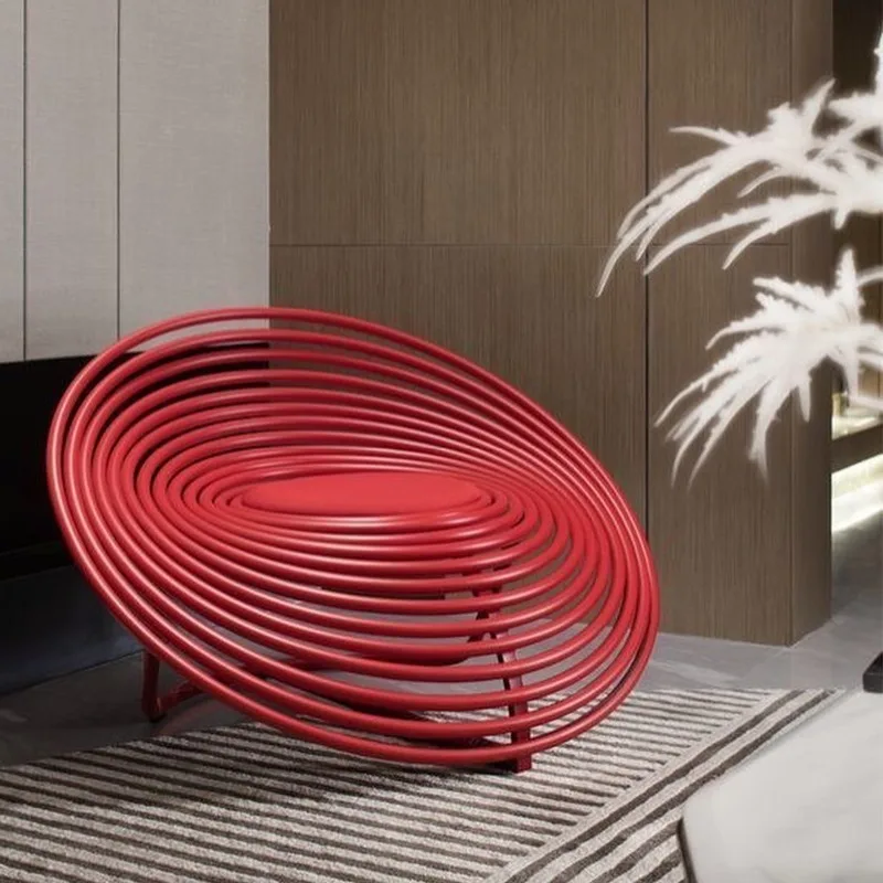 

mosquito coil leisure chair living room bedroom hall light luxury minimalist hollow spiral single chair