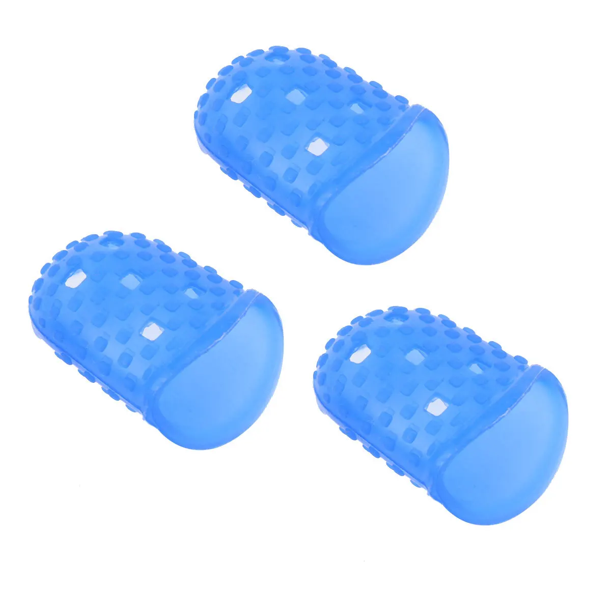 

3Pcs Non-Slip Fingertip Protector Dark Blue Size S Anti-Scalding Finger Tips Protection for Counting Sorting Collating Guitar