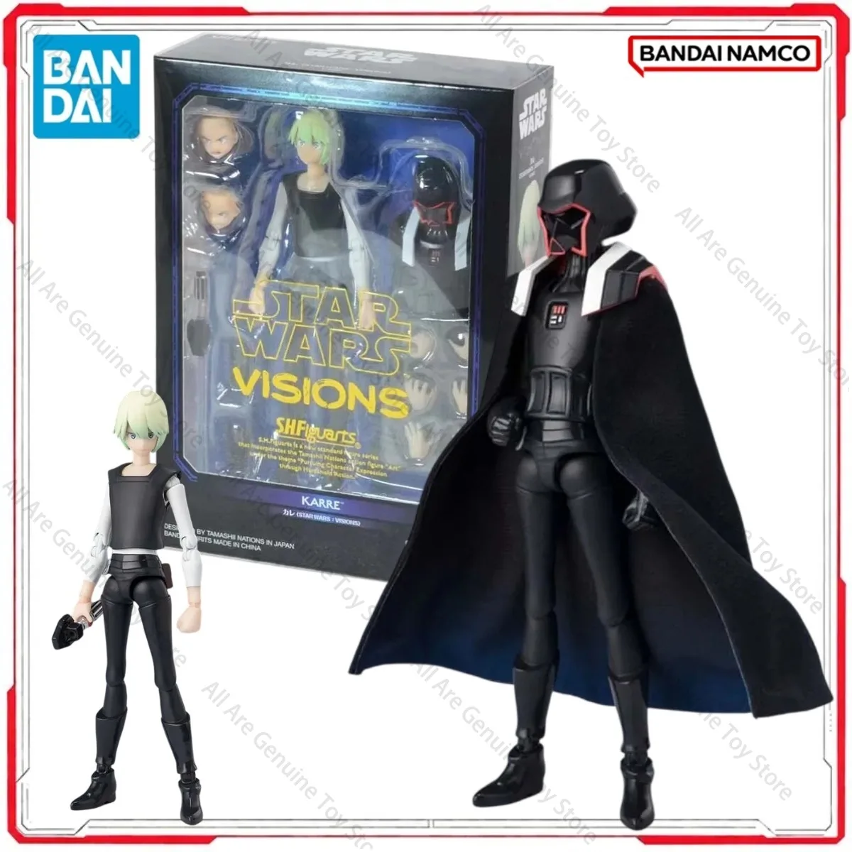 kit-modello-originale-bandai-di-star-wars-visions-shf-karre-personaggi-anime-da-collezione-modellini-d'azione-giocattoli-regali-per-ragazzi-e-ragazze
