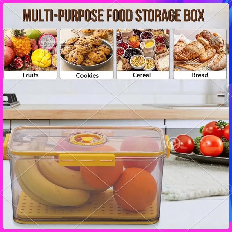

NEW-Bread Box Bread Boxes For Kitchen Counter Airtight, Time Recording Bread Storage Container With Lid
