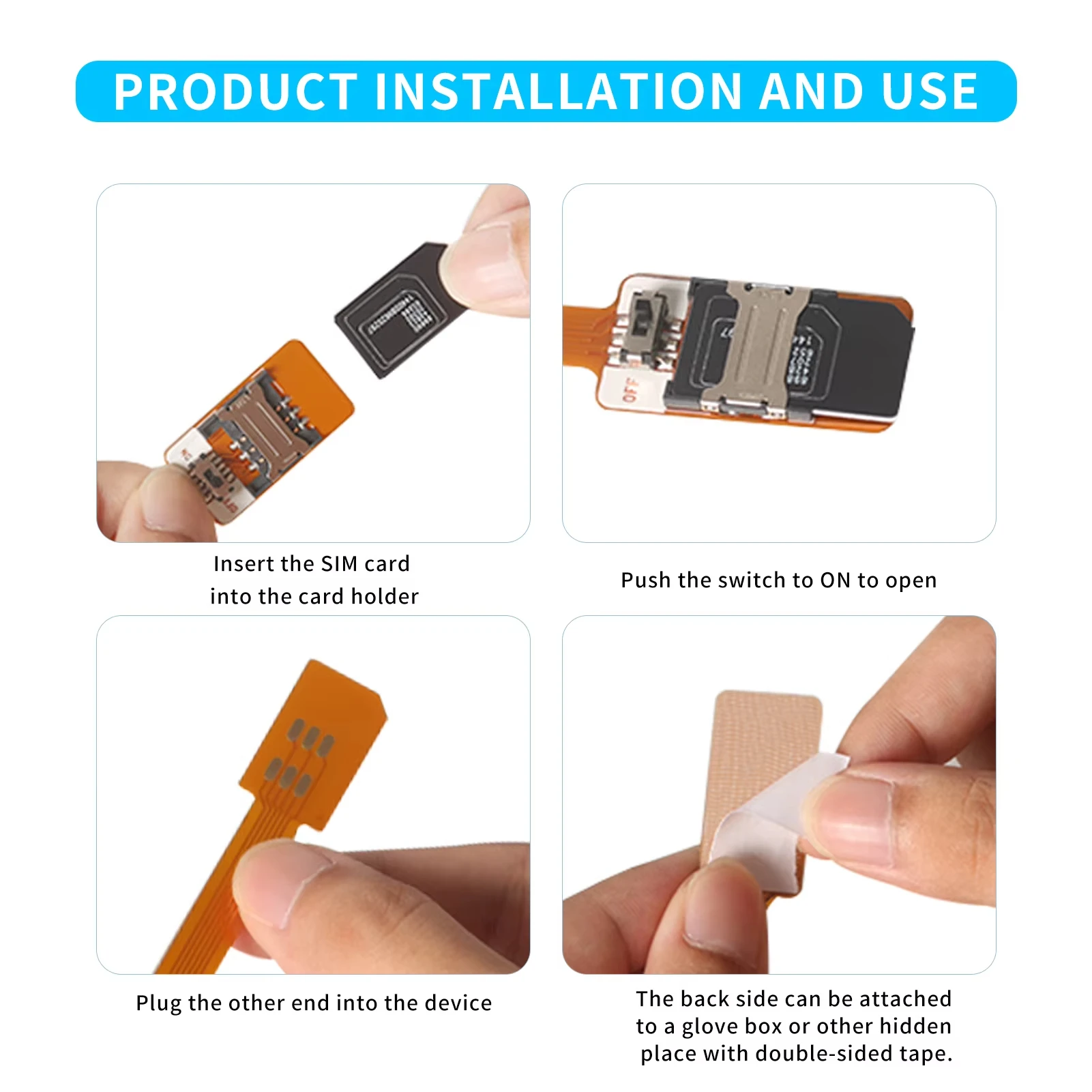 TPC For WL3 Tesla Model/Model3 Positioning Shutter SIM Card Controller External SIM Card Extension Cable