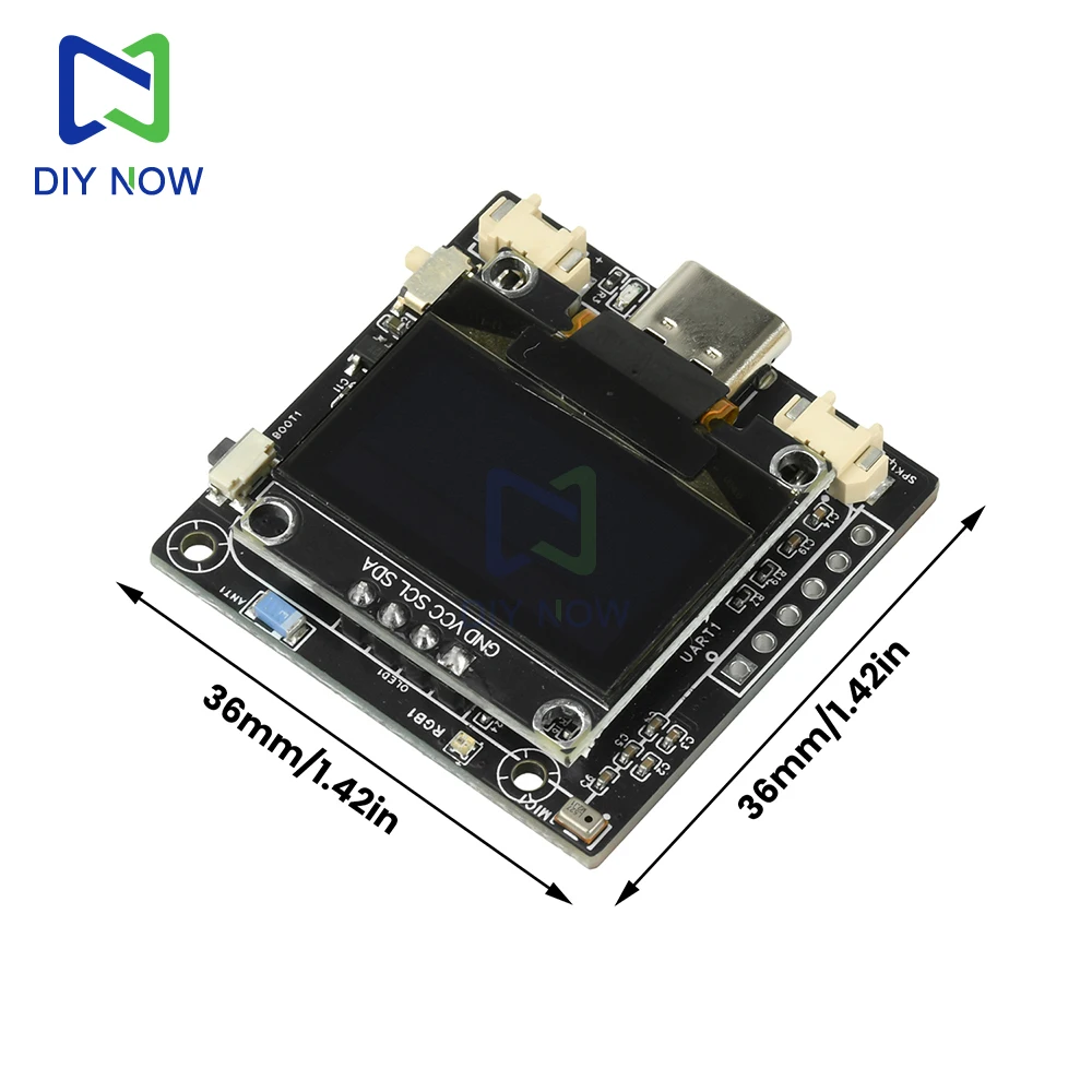 ESP32-C3 SSD1306 Intelligent Voice Conversation Module 0.96-inch OLED Xiaozhi AI Robot Development Board Onboard 16MB NOR Flash