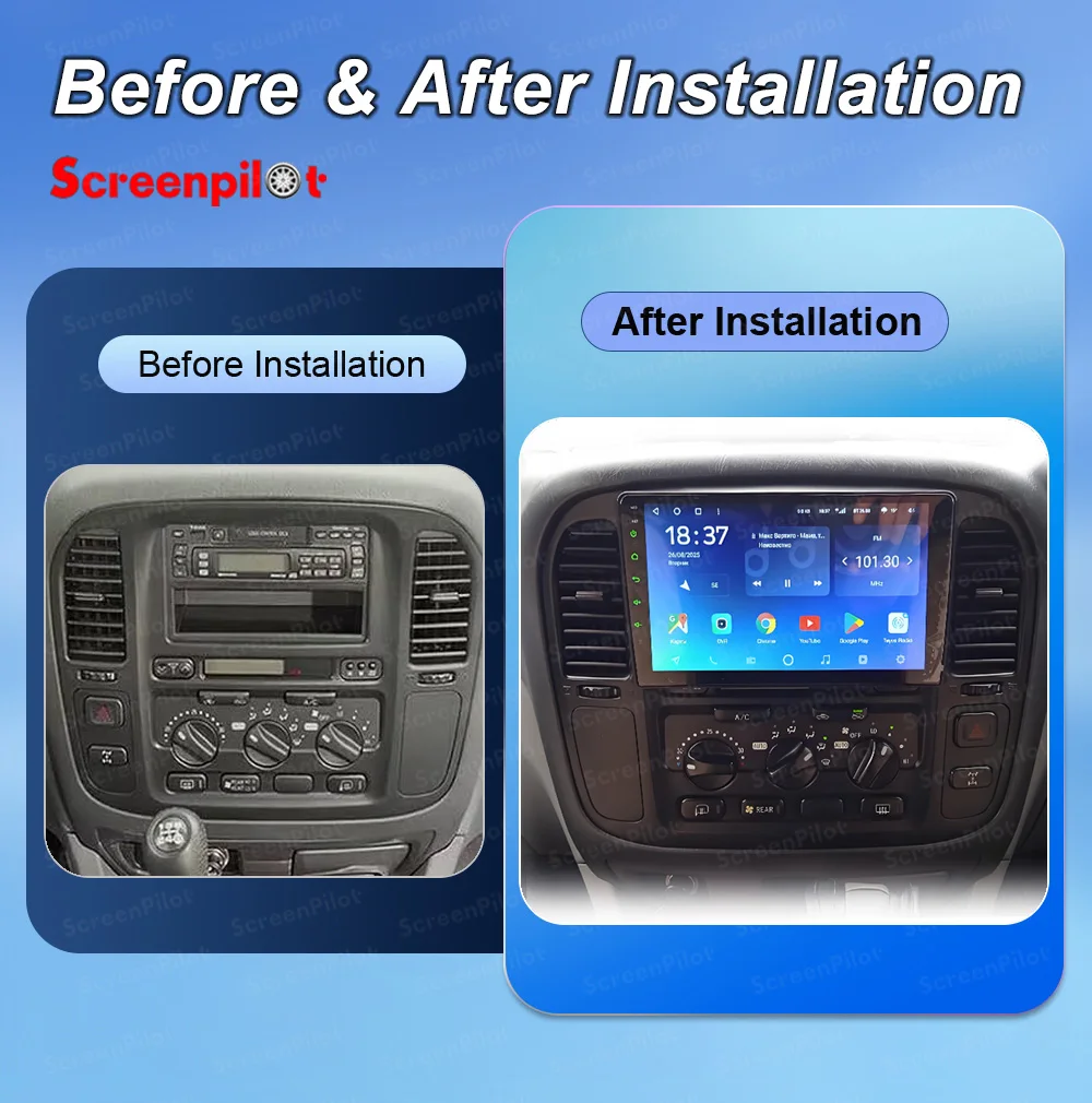 Car Radio Android 16 For Toyota Land Cruiser 10 J100 100 1998-2007 Stereo Head Unit  Multimedia Video Player GPS Navigation BT