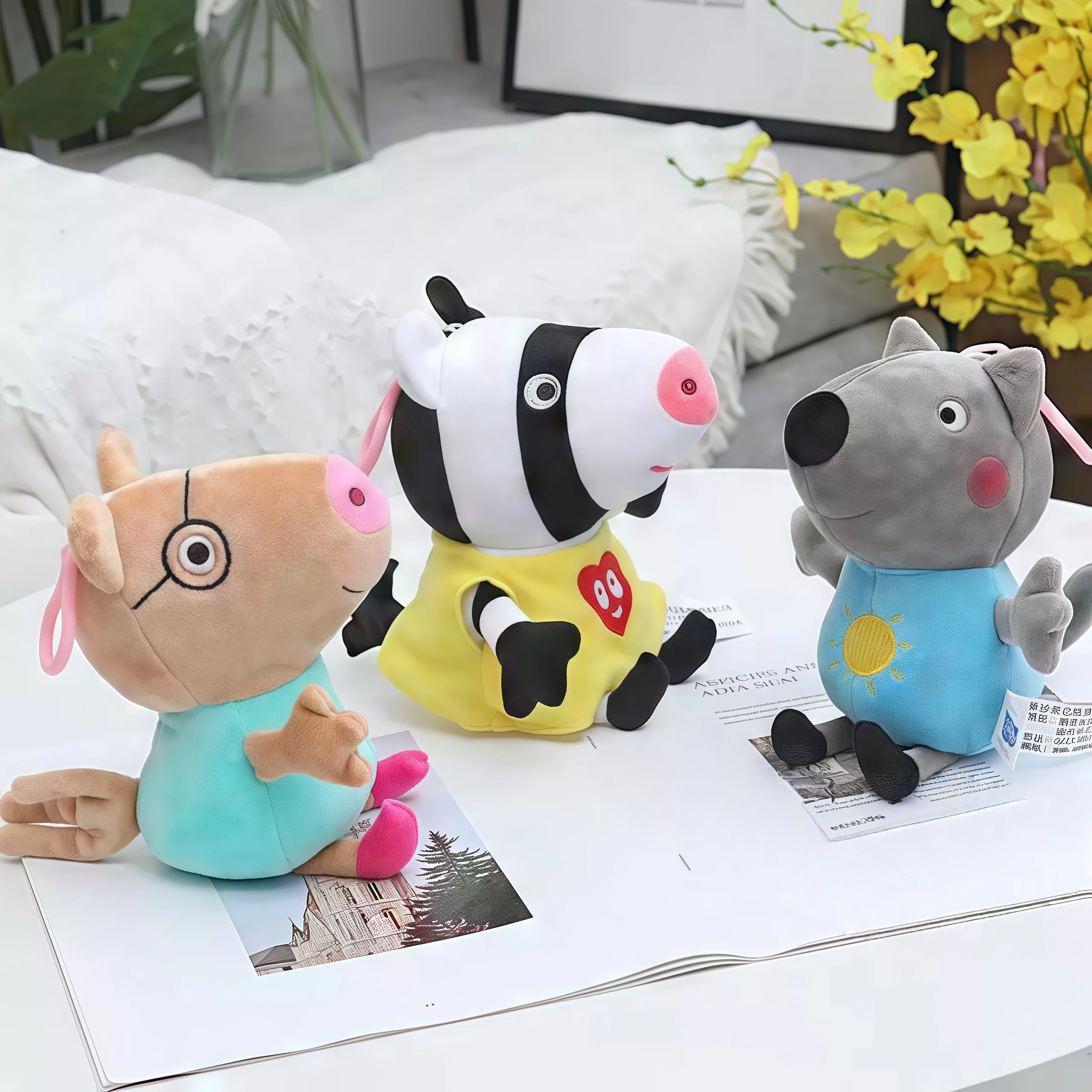 

19cm 100% Genuine PEPPA PIG Stuffed Soft Doll Peppa George Zoe Suzy Rebecca Emily Danny Pedro bear Dinosaur Children Plush toy