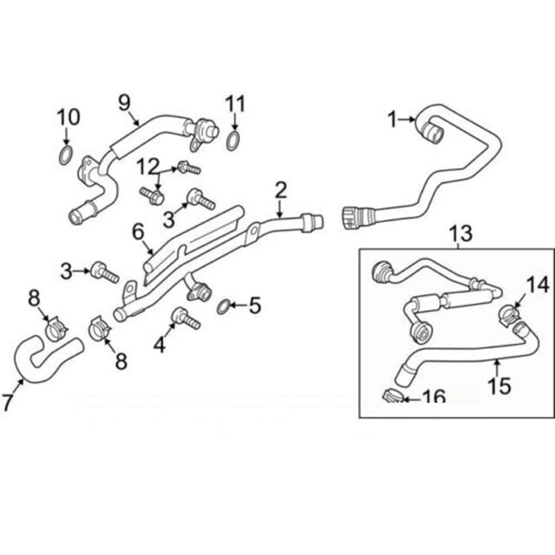 Tubo de tanque de expansión de alta calidad para Audi A6 4G0121081DQ 4G0121081EP 4G0 121 081 DQ 4G0 121 081 EP 4G0 121 081DQ 4G0 121 081EP